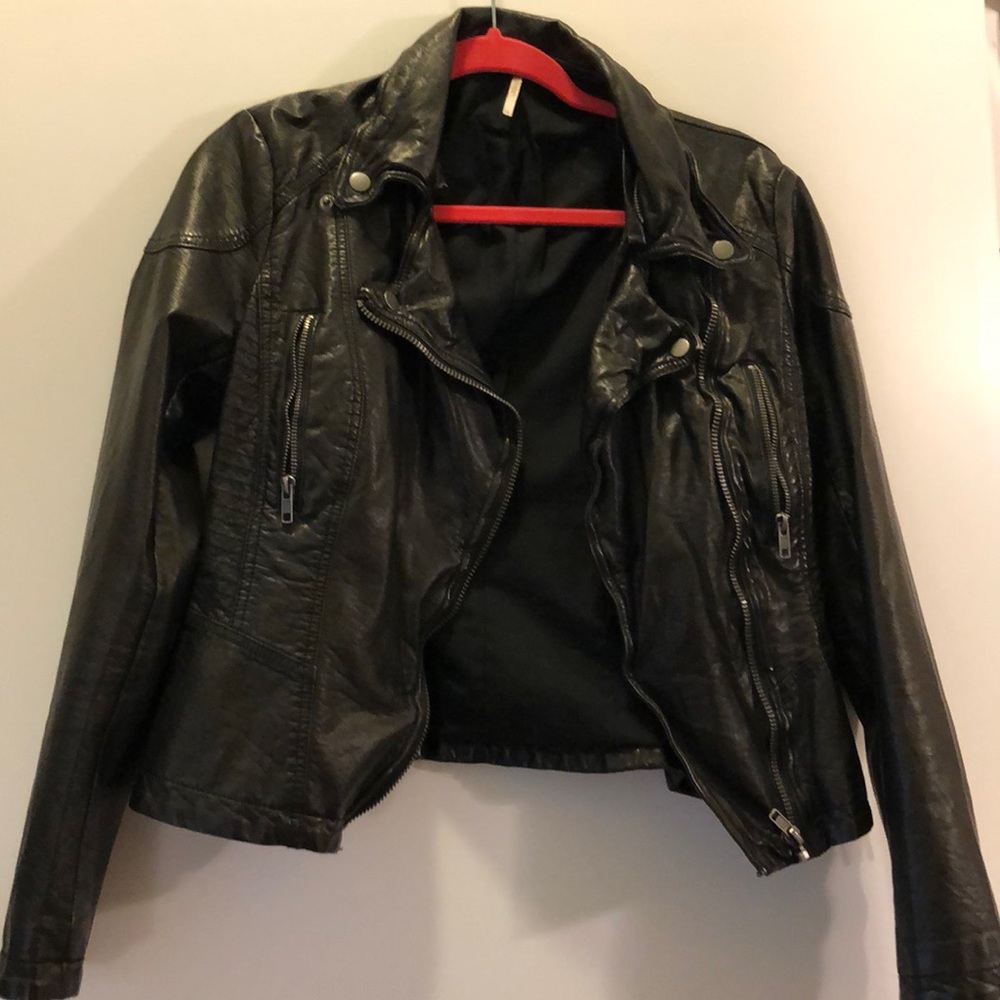 Free People Black Leather jacket